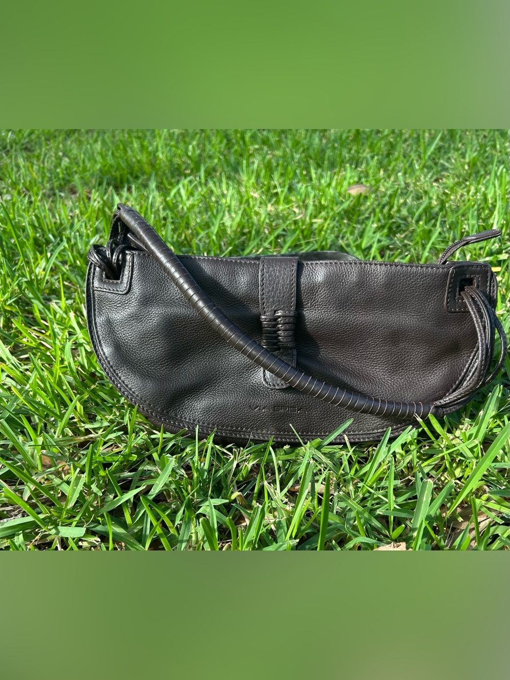 Y2K Brown Leather Shoulder Bag
